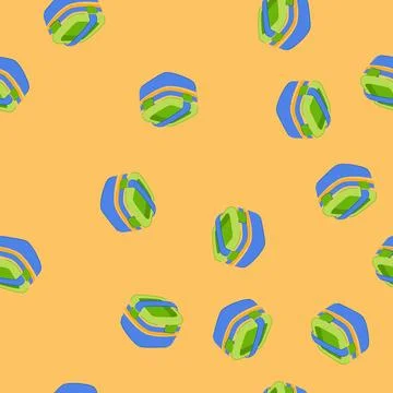 Seamless pattern school lunch box cartoon vector Stock Illustration