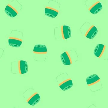 Seamless pattern school sharpener pencil cartoon vector Stock Illustration