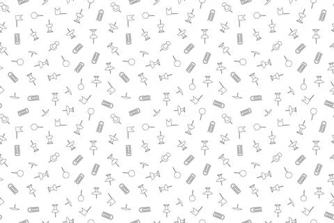 Seamless Pattern of School Supplies Coloring Page Stock Illustration