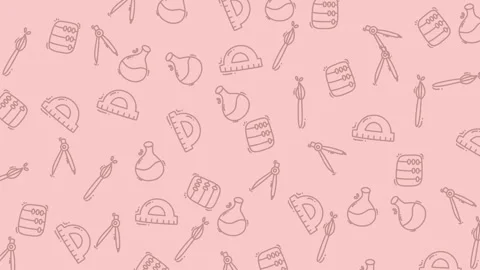 Seamless pattern of science and math symbols looping animation on pink back.. 스톡 동영상 328586433