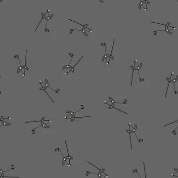 Seamless pattern science compass divider cartoon vector sign color Illustrazione stock