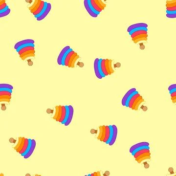 Seamless pattern science educational toy cartoon vector Stock Illustration