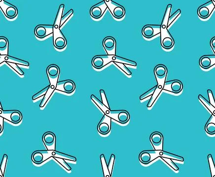 Seamless pattern with Scissors Illustrazione stock