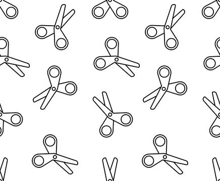 Seamless pattern with Scissors Stock Illustration