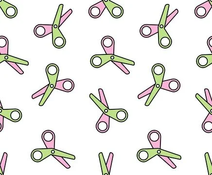 Seamless pattern with Scissors Illustrazione stock