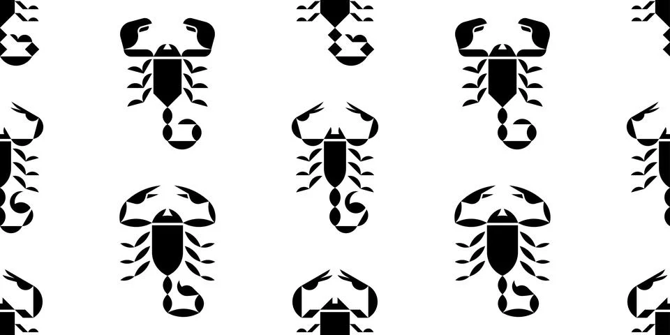 Seamless pattern with Scorpio Stock Illustration