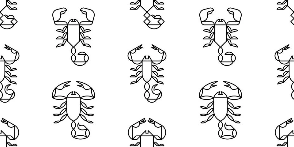Seamless pattern with Scorpio Stock Illustration