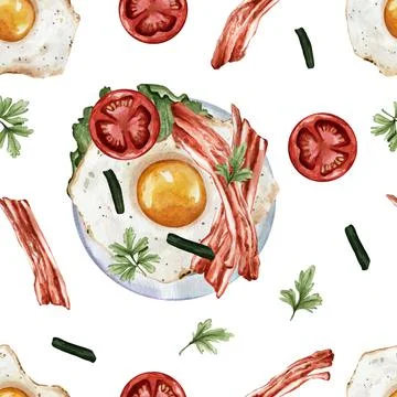 Seamless pattern with scrambled eggs on a white background. Texture with scra イラスト素材