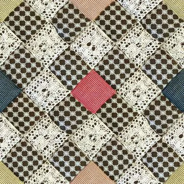 Seamless pattern of scrappy blanket Stock Photos