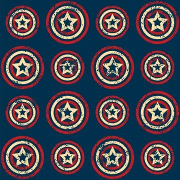 Seamless pattern with scratched stars Stock-Illustration