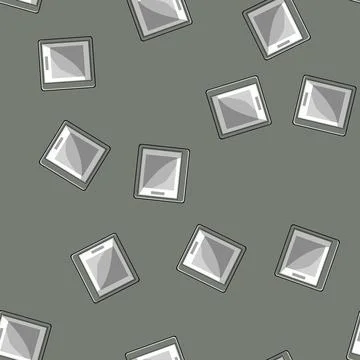 Seamless pattern screen ebook reader cartoon vector Illustrazione stock