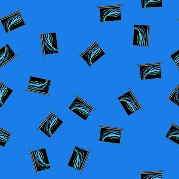 Seamless pattern screen laptop computer cartoon vector Stockillustratie
