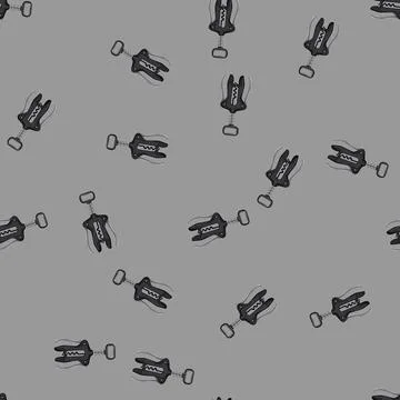 Seamless pattern screw corkscrew wine cartoon vector Stock Illustration