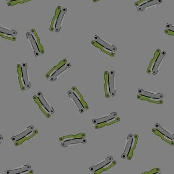 Seamless pattern screwdriver knife tool cartoon vector Stock Illustration