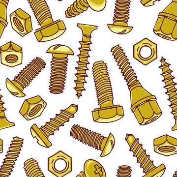 Seamless pattern with screws Stock Illustration