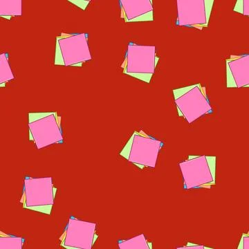 Seamless pattern scribble memo paper cartoon vector Stockillustratie