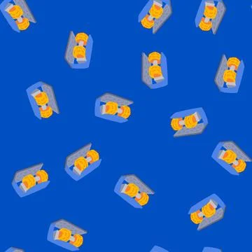 Seamless pattern scrub shoe cleaning cartoon vector Stock Illustration