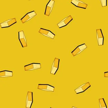 Seamless pattern scrub yellow sponge cartoon vector Stock Illustration
