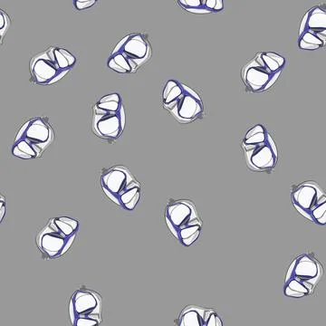 Seamless pattern scuba diving mask cartoon vector Illustrazione stock
