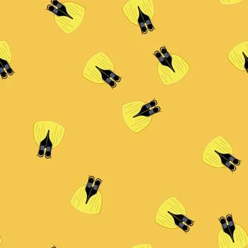 Seamless pattern scuba flippers cartoon vector 스톡 일러스트