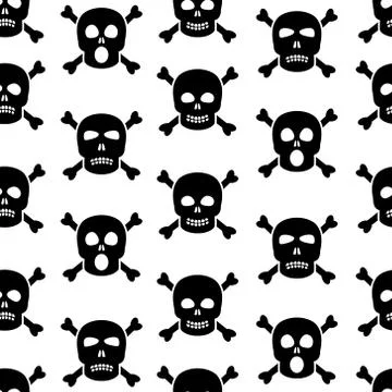 Seamless pattern with sculls 스톡 일러스트