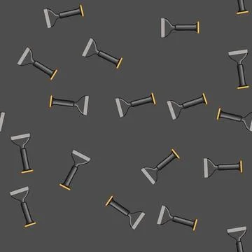 Seamless pattern sculpting brick chisel cartoon vector 스톡 일러스트