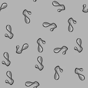 Seamless pattern sculpture metal liquid shapes cartoon vector イラスト素材