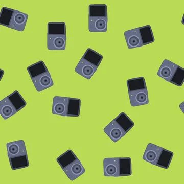 Seamless pattern sea action camera cartoon vector Illustrazione stock