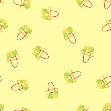 Seamless pattern sea beach bag cartoon vector Stockillustratie