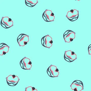 Seamless pattern sea diving mask cartoon vector イラスト素材