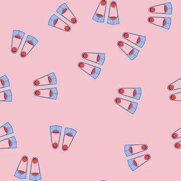 Seamless pattern sea flippers cartoon vector イラスト素材