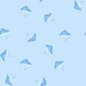 Seamless pattern sea iceberg cartoon vector イラスト素材