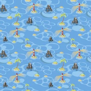 Seamless pattern of sea Stock Illustration