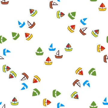 Seamless pattern with sea motifs. Stock Illustration