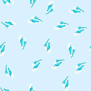 Seamless pattern sea ocean waves cartoon vector Stock Illustration