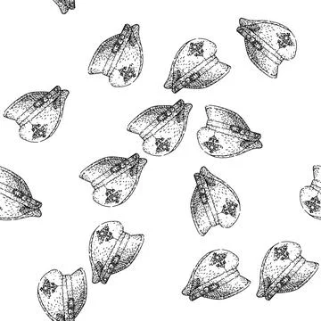 Seamless pattern sea sailor captain hat sketch hand drawn Stockillustratie