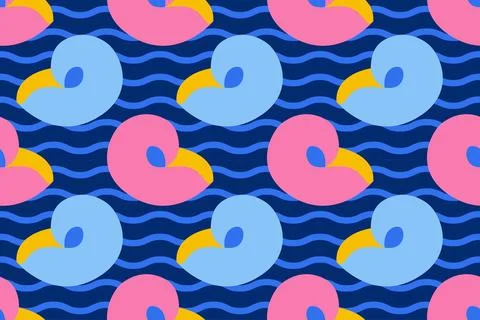 Seamless pattern with sea shells Tropical beach shells. Summer seamless pattern イラスト素材