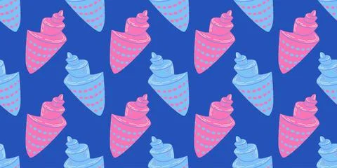 Seamless pattern with sea shells Tropical beach shells. Summer seamless pattern Illustrazione stock