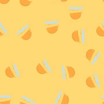 Seamless pattern sea sunset cartoon vector イラスト素材