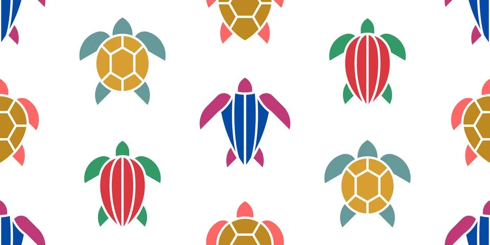 Seamless pattern with Sea Turtles 스톡 일러스트