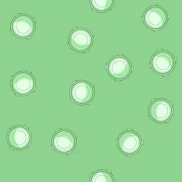 Seamless pattern seal silicone food cover cartoon vector Stock Illustration
