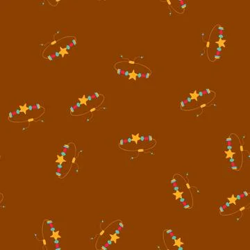 Seamless pattern seamless friendship bracelet cartoon vector Stockillustratie