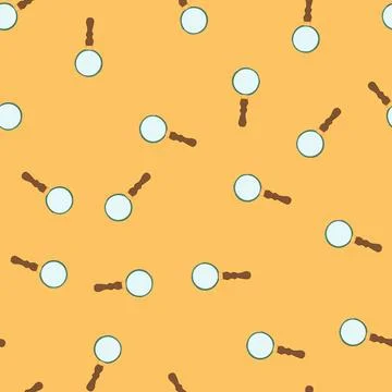 Seamless pattern search magnifying glass cartoon vector Illustrazione stock