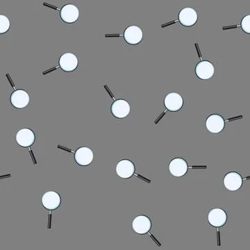 Seamless pattern search magnifying glass cartoon vector sign color イラスト素材
