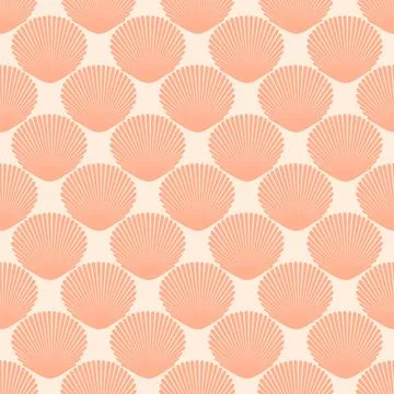 Seamless pattern with seashells for wrapping paper, wallpaper, web page bac.. Stock Illustration