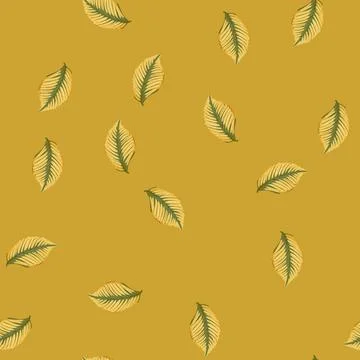 Seamless pattern season autumn leaf cartoon vector Illustrazione stock