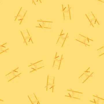 Seamless pattern seat folding chair cartoon vector 库存插图