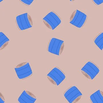 Seamless pattern seating pouf cartoon vector Stock Illustration