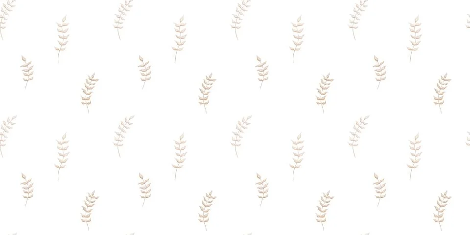 Seamless pattern with seaweed, hand drawn botanical repeating background. All Stock Illustration