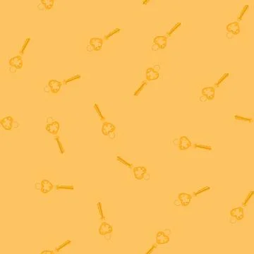 Seamless pattern secret key vintage cartoon vector Stock Illustration